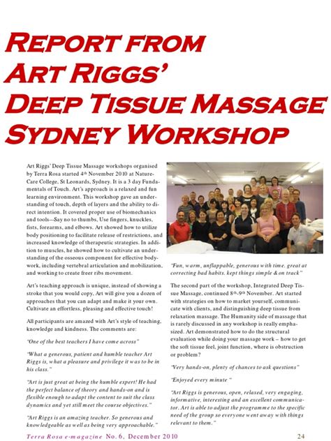 Art Riggs Workshop Pdf Massage Mentorship