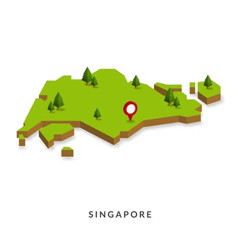 Premium Vector Isometric Map Of Singapore Simple 3d Map Vector