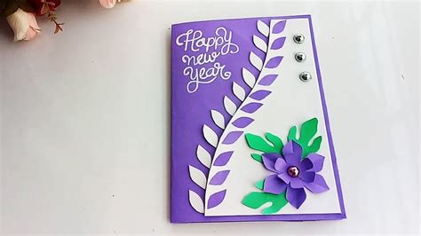 Cute vegetal happy new year notecard if you like new year card design, you might love these ideas. How to make new year card. Handmade New Year Card Idea.