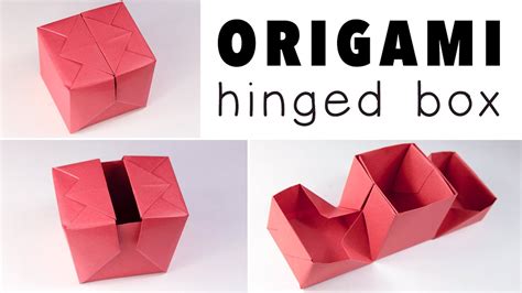 Origami Hinged T Box Tutorial Diy Paper Kawaii Youtube