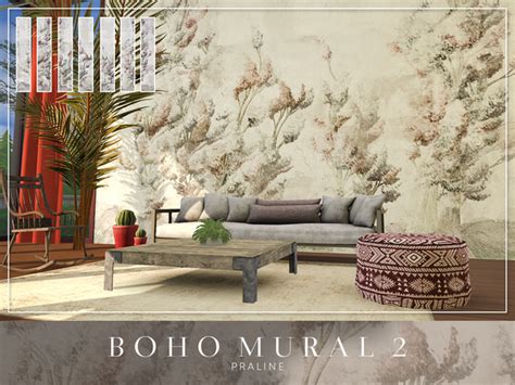 Boho Murals By Pralinesims At Tsr Sims 4 Updates