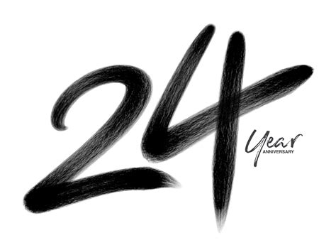 Plantilla De Vector De Celebración De Aniversario De 24 Años Diseño De