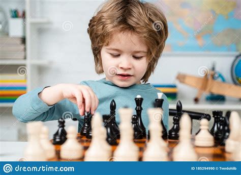 Kid Playing Chess Kids Educational Games Child Early Development