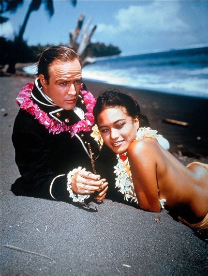 Grey Villet Actor Marlon Brando And Tahitian Actress Tarita On The