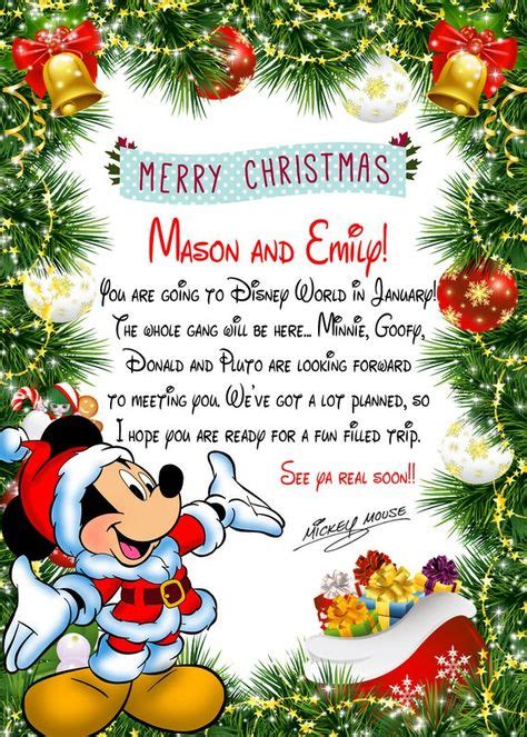 Disney Surprise Christmas Letter From Mickey Youre Going To Disney