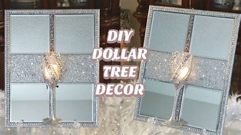 Dollar Tree Diy Mirror Decor Diy Quick Easy Inexpensive Glam Home Decor Youtube