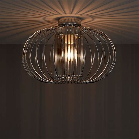 This 1 Lamp Ceiling Light Features A Contemporary Chrome Effect Wired