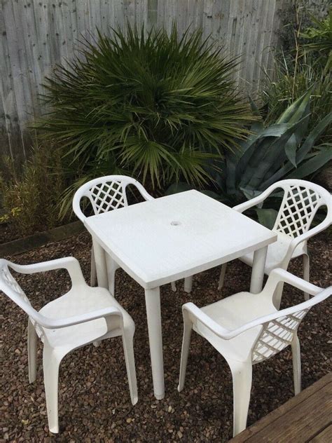 4.4 out of 5 stars 12. Garden plastic white table & 4 stackable chairs | in Torquay, Devon | Gumtree