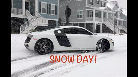 Audi R8 V10 Snow Drifting Youtube