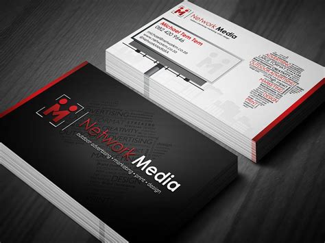 If you need your new business cards to attend networking events, first you need to figure out who else is attending and what they expect from the meeting. Network Media Business Card Design | Media business cards, Cards, Card design