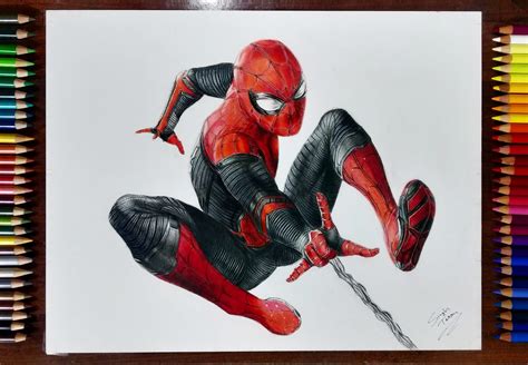 How To Draw Spider Man Far From Home Grizzbye