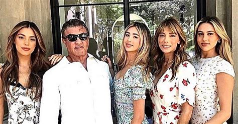 What to know about sophia, sistine & scarlet. Sylvester Stallone poses with wife and their three ...