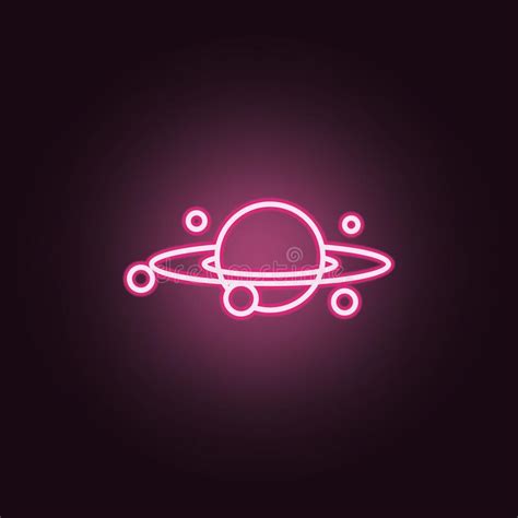 Galaxy Neon Icon Elements Of Space Set Simple Icon For Websites Web