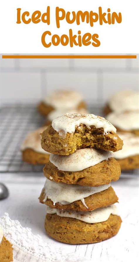 Iced Pumpkin Cookies Are Thick And Chewy And Topped With An Easy