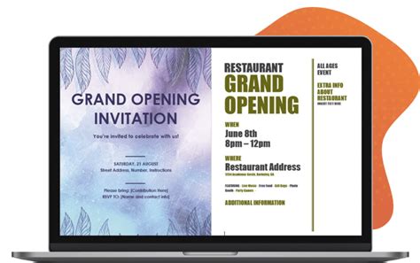Restaurant Grand Opening Invitation Templates