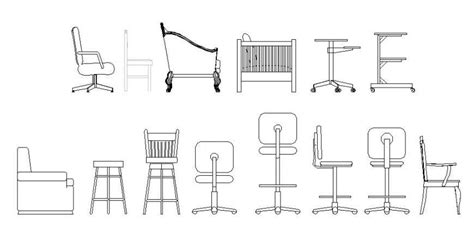 Office Revolving Chair Cad Block Design Dwg File Cadbull
