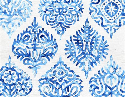 Set Of Watercolor Seamless Patterns On Behance