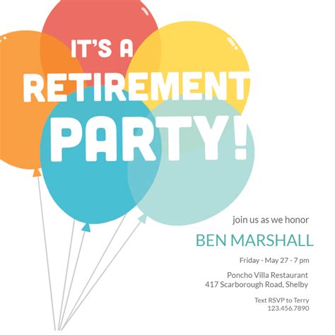 retirement farewell party invitation template