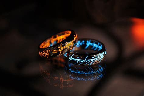 Glow Rings Nenya Ring Lotr Luminous Rings Mermaid Celtic One Ring