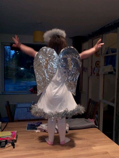 My Angel Wings Cardboard Tin Foil Elastic And Gold Pipecleaners