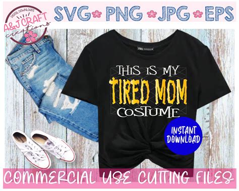 This Is My Tired Mom Costume Tired Mom Svg Funny Halloween Etsy