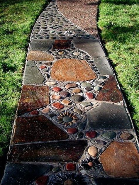 Gorgeous Stepping Stones Pathway To Beautify The Outdoor Design Stone