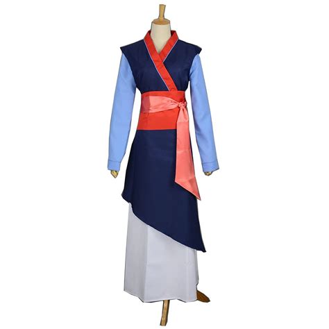 Princess Hua Mulan Coslay Costume Blue Dress Custom Made