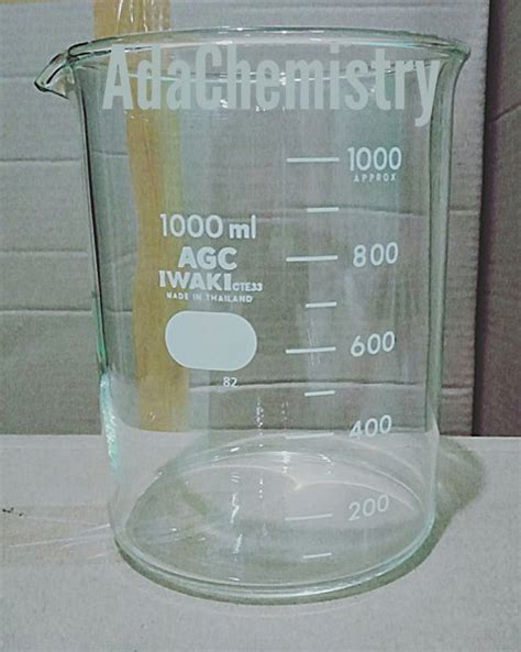 Jual Gelas Kimia Iwaki Beaker Glass Iwaki Pyrex 1000 Ml Low Form Di Lapak Ada Chemistry