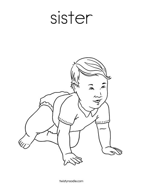 Baby Sister Coloring Pages Coloring Pages