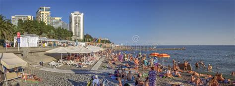 Sochi Russia August 13 2018 City Beach Lighthouse Editorial