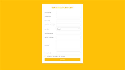 15 Html Registration Form Examples And Code Appcode