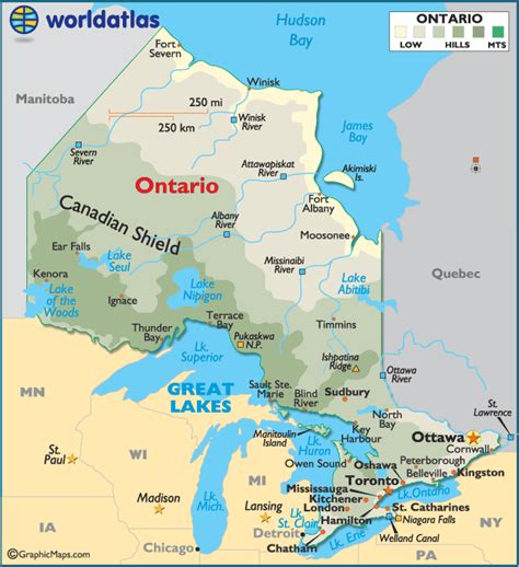 Ontario Maps And Facts Ontario Map Canada Travel Ontario Canada