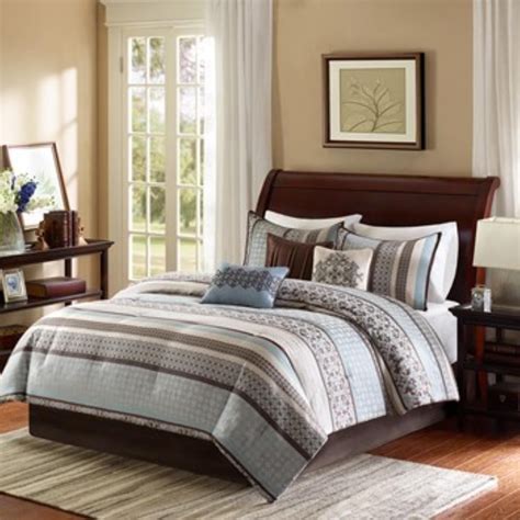 Madison Park 7 Piece Cal King Comforter Set In Blue Finish Mp10 696 In