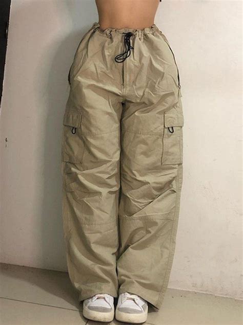 Size Friendly Low Waist Parachute Cargo Pants Cargo Pants Outfit