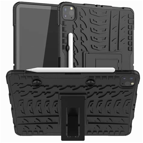 Hybrid Rugged Ipad Pro 11 Inch 2020 Kickstand Shockproof Case Black