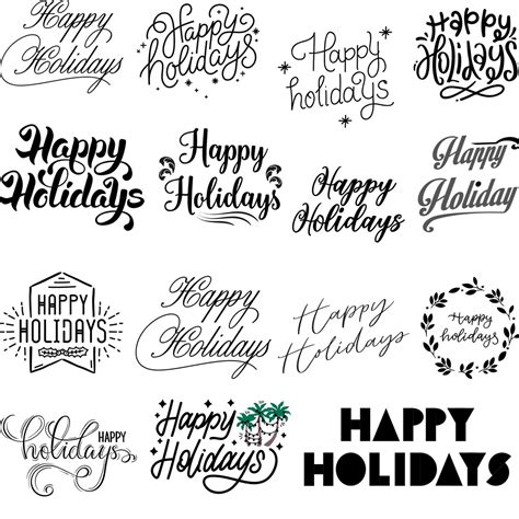Happy Holidays Svg Bundle Christmas Sign Cut File Etsy