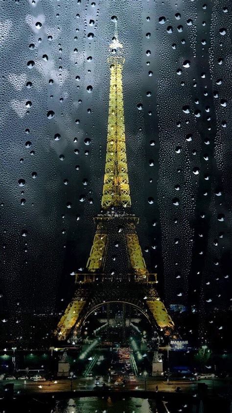 Iphone Wallpaper Eiffel Tower Raindrops 2019 3d Iphone