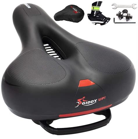 Buy Giddy Up Comfortable Bike Seat Replacement Wide Bike Saddle Memory Foam For Men Women