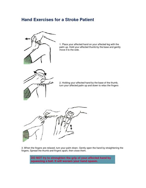 Pictures Of Exercises For Stroke Patients Hand Exercises For A Stroke