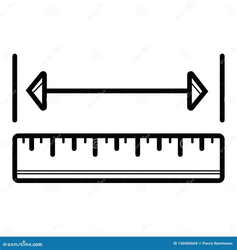 Vector Measurement Distance Arrows For Drawings Distance In Between Two Objects For Web Banner