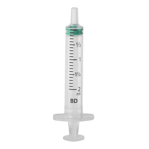 Syringe, medical, 2 ml, Emerald®, 3-component, luer tip, sterile | Dispolab Nederland