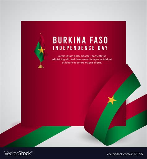 Happy Burkina Faso Independence Day Celebration Vector Image
