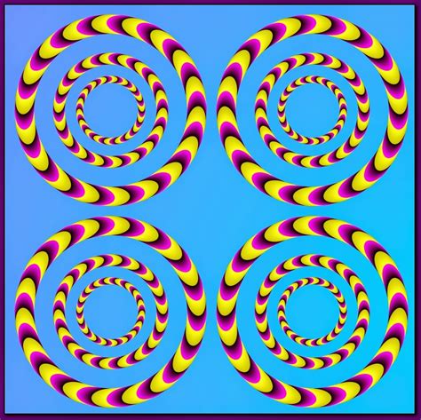 Colorful Rotating Spirals Moving Optical Illusion Genius