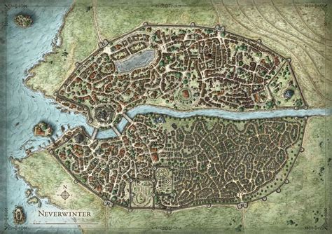 Settlement Map Neverwinter C 1380 Dr Pre Spellplague Rfantasymaps