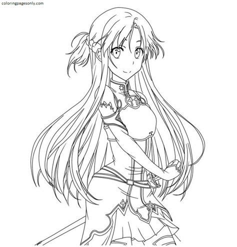 Sword Art Online Asuna Coloring Pages Coloring Pages Porn Sex Picture