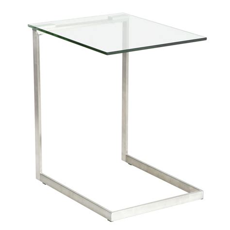 Lumisource Zenn Contemporary End Table With Clear Glass By Lumisource