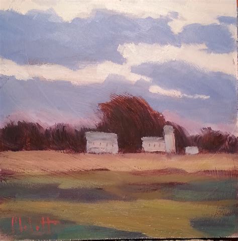 Painting Daily Heidi Malott Original Art Cold Wind Rural Landscape