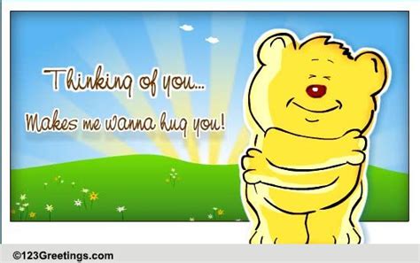 I Hug Free Thinking Of You Ecards Greeting Cards 123 Greetings