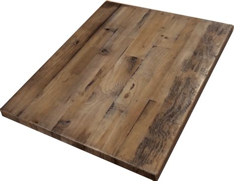 Reclaimed Wood Straight Plank Table Tops Economy
