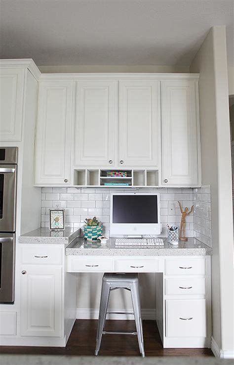 You can never have too much kitchen for under $100, this kitchen desk into cabinet project was well worth the effort. Desk in Kitchen - Transitional - kitchen - Jana Bek Design